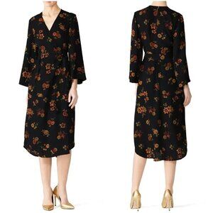 A.L.C. Floral Wilma Wrap Midi Dress $595